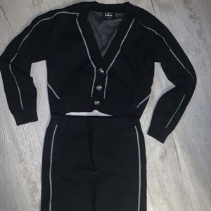 Lulus sweater and skirt set